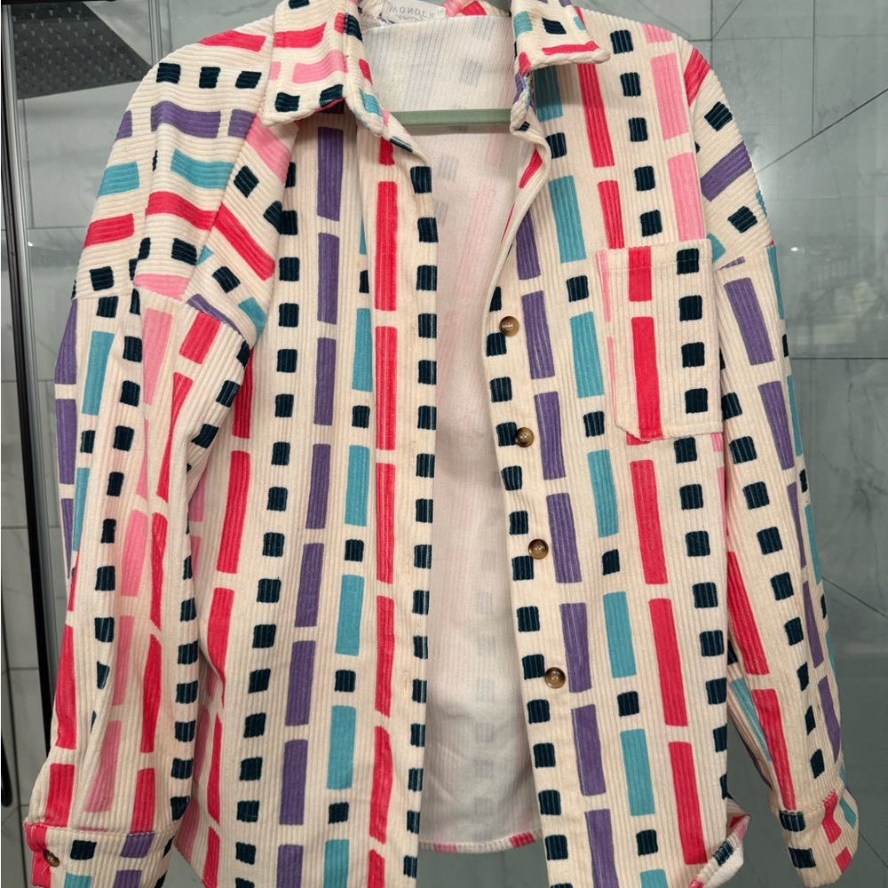Colorful Striped Button-Up Shirt
